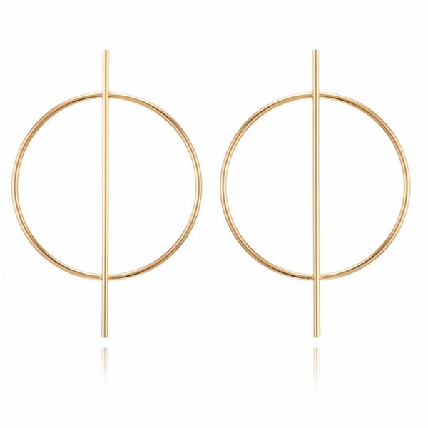 FNIO Fashion Vintage Earrings For Women Big Geometric Statement Gold Metal Drop Earrings 2020 Trendy Earings Jewelry Accessories