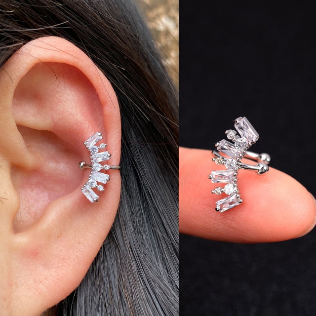 1Pc Helix Cartilage Conch Fake Without Piercing Cuff Earring Earcuff Wrap Rock Earring Cuff No Piercing Women Clip Adjustable