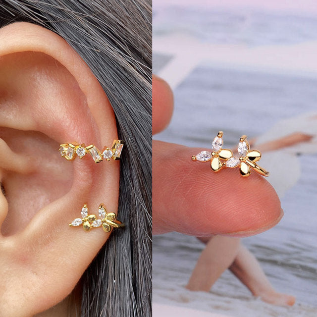 1Pc Helix Cartilage Conch Fake Without Piercing Cuff Earring Earcuff Wrap Rock Earring Cuff No Piercing Women Clip Adjustable