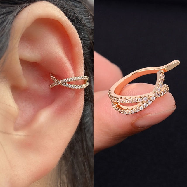 1Pc Helix Cartilage Conch Fake Without Piercing Cuff Earring Earcuff Wrap Rock Earring Cuff No Piercing Women Clip Adjustable