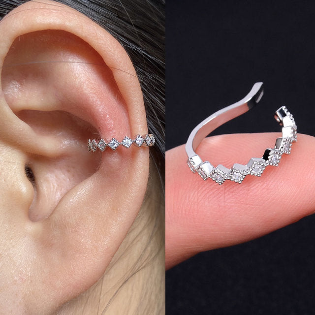 1Pc Helix Cartilage Conch Fake Without Piercing Cuff Earring Earcuff Wrap Rock Earring Cuff No Piercing Women Clip Adjustable