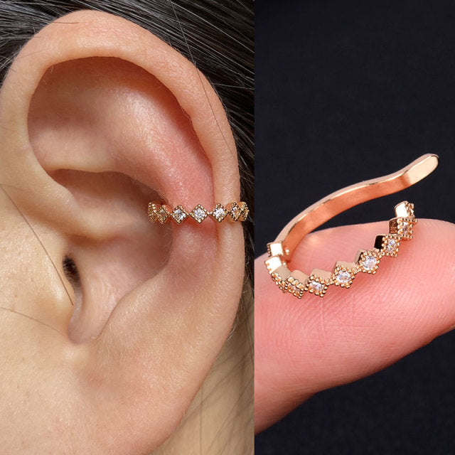 1Pc Helix Cartilage Conch Fake Without Piercing Cuff Earring Earcuff Wrap Rock Earring Cuff No Piercing Women Clip Adjustable