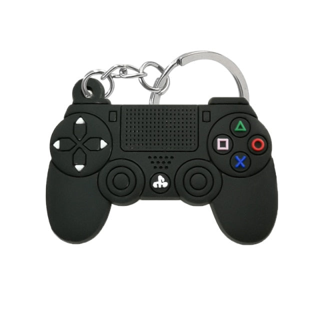 1PCS PVC Game Machine Keychain & Keyring Cute Gamepad Joystick Key Chain Keychains Bag Car Hanging