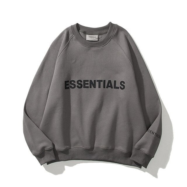 New Men's Essentials Hoodies Sweatshirts Reflective Letters Printing Fleece Oversized Hoodie Fashion Hip Hop Sweatshirt Couples