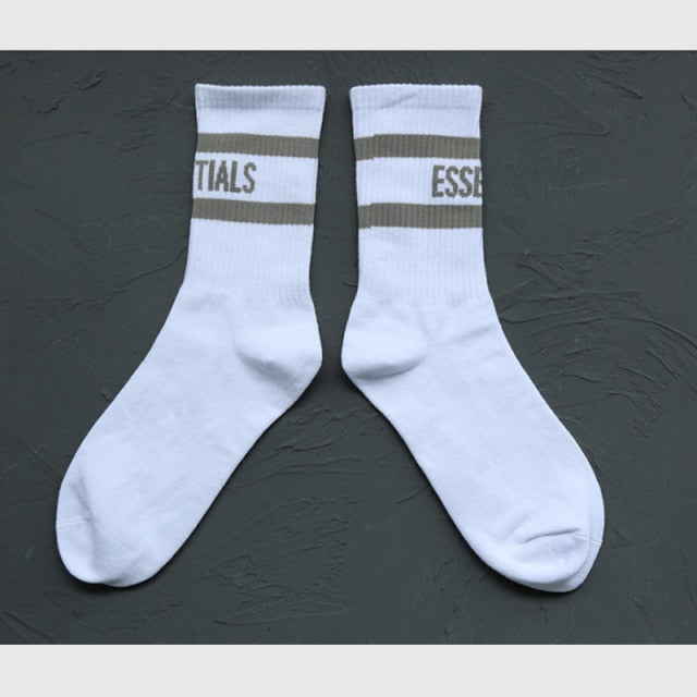 Unisex Essentials Socks Four Seasons General Breathable Antibacterial Sweat Absorbing Socks Fashion Essentials Sports Socks