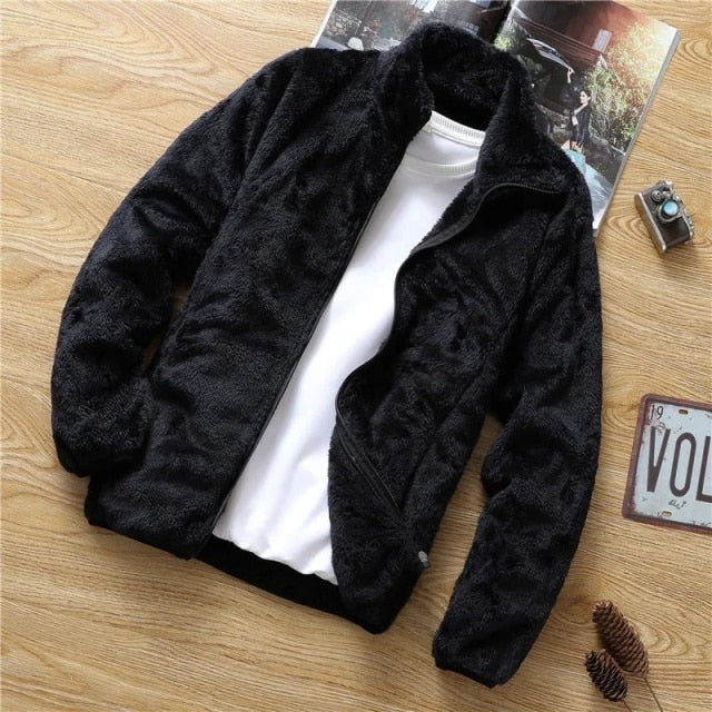 Coral fleece Warm Men's Coat Trend Shopping Winter Jackets Version Slim 2021 New Men's Casual Fleece Jacket Male Clothes 4xl