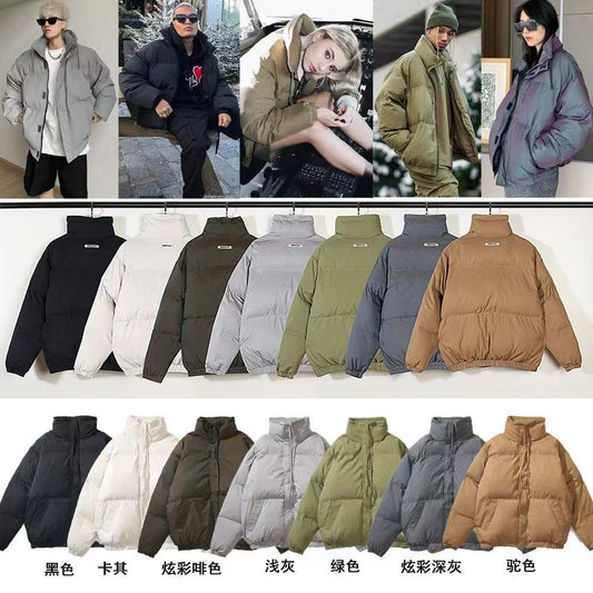 ESSENTIALS Men's high quality thick warm autumn/winter jacket quilted jacket jacket casual simple 1:1 brand top